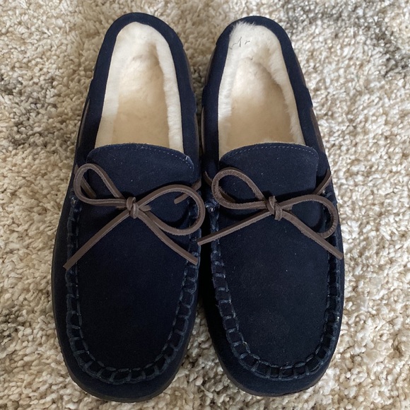 Brand New! Vineyard Vines Men’s Suede & Shearling Slippers 10 - Picture 2 of 5